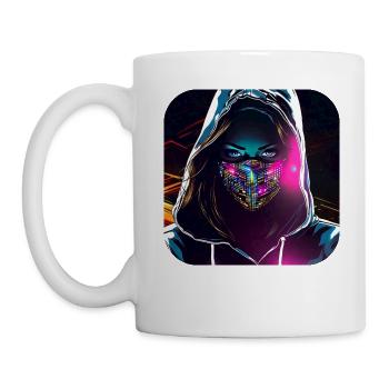 Fille cyberpunk cool IV - Mug blanc - blanc - Gauche
