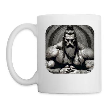 Stolzer Wikinger Krieger Germane - Tasse - Weiß - Links
