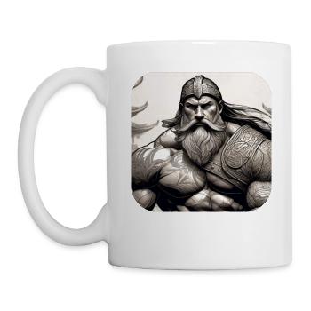 Stolzer Wikinger Krieger Germane - Tasse - Weiß - Links