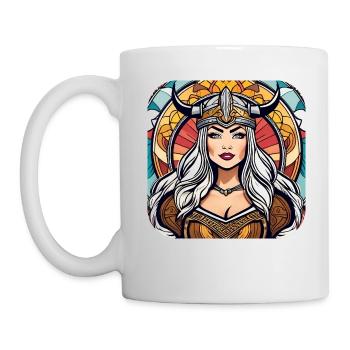 Proud Viking Germanin Shieldmaiden - Mug - white - Left