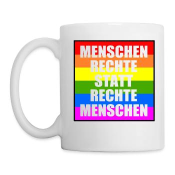 menschenrechte statt rechte menschen - Tasse - Weiß - Links