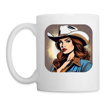 Cool Western Girl - Mug - white - Left