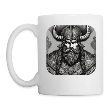 Stolzer Wikinger Krieger Germane - Tasse - Weiß - Links