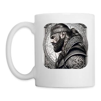 Stolzer Wikinger Krieger Germane - Tasse - Weiß - Links