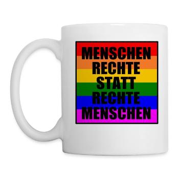 Gegen rechts - Tasse - Weiß - Links