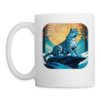 Motif mystique Mystérieux léopard des neiges - Mug blanc - blanc - Gauche