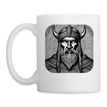 Fier guerrier viking germanique - Mug blanc - blanc - Gauche