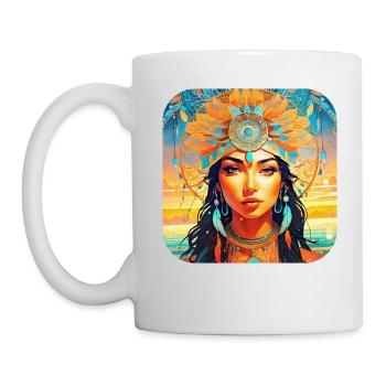 Mystical Fantasy Shaman Sorceress - Mug - white - Left