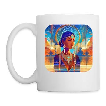 Chaman fantastique mystique avec attrape-rêves - Mug blanc - blanc - Gauche