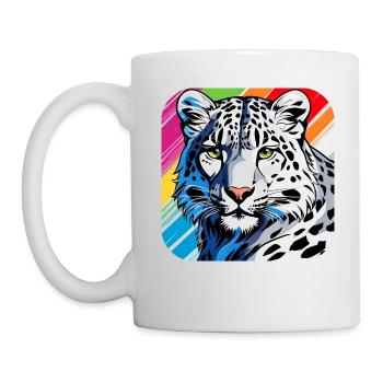 Motif mystique Mystérieux léopard des neiges - Mug blanc - blanc - Gauche