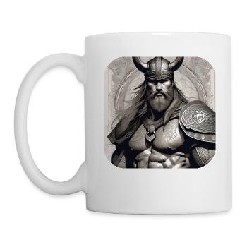 Stolzer Wikinger Krieger Germane - Tasse - Weiß - Links