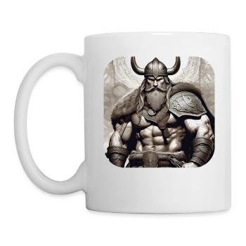 Fier guerrier viking germanique - Mug blanc - blanc - Gauche