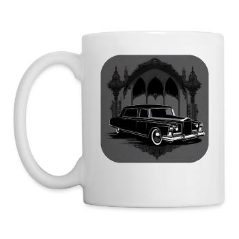 Corbillard Vintage cool - Mug blanc - blanc - Gauche