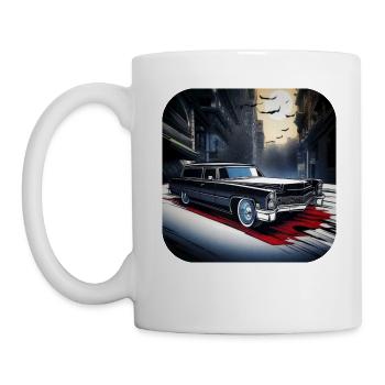 Corbillard Vintage cool - Mug blanc - blanc - Gauche