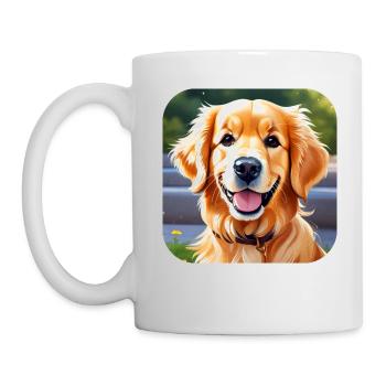 Cute golden retriever - Mug - white - Left