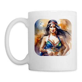 Danseuse orientale mystique - Mug blanc - blanc - Gauche