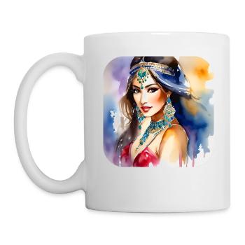 Danseuse orientale mystique - Mug blanc - blanc - Gauche