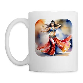 Mystische orientalische Bauchtänzerin - Tasse - Weiß - Links