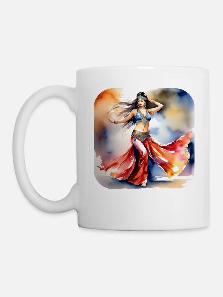 Mystische orientalische Bauchtänzerin - Tasse - Weiß