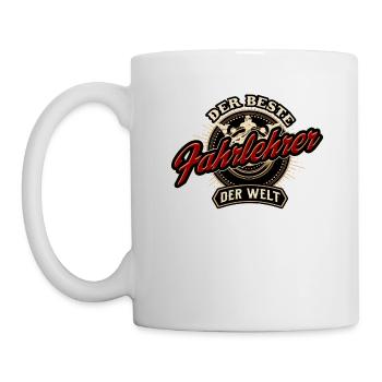 Der Beste Fahrlehrer der Welt - Geburstags - Tasse - Weiß - Links