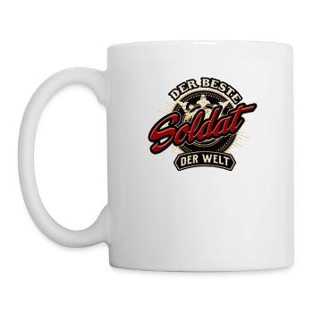 Der Beste Soldat der Welt - Geburstags Geschenk - Tasse - Weiß - Links