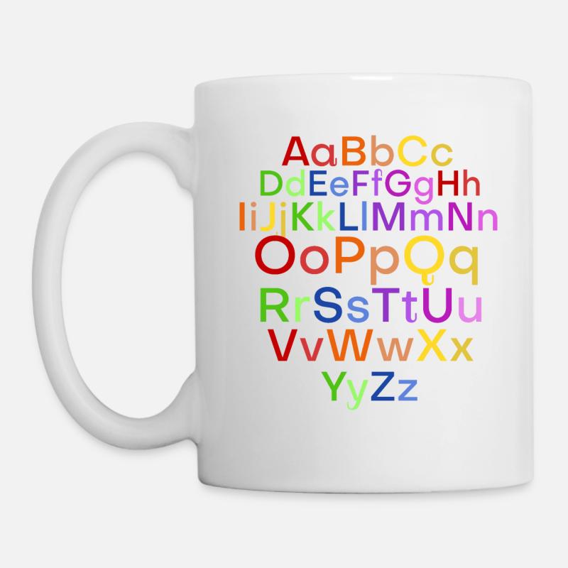 Alphabet - Tasse - Weiß