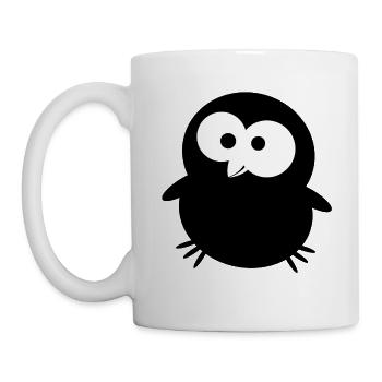 Lustiger Rabe Kraehe Schwarzer - Tasse - Weiß - Links