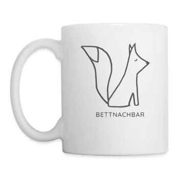 Bettnachbar Fuchs links - Tasse - Weiß - Links