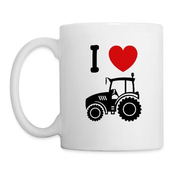 i love tractor - Mug - white - Left