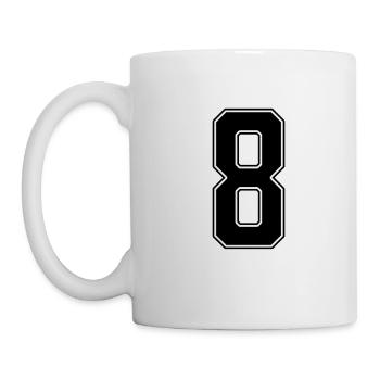 8 Jahre Nummer 8 - Tasse - Weiß - Links