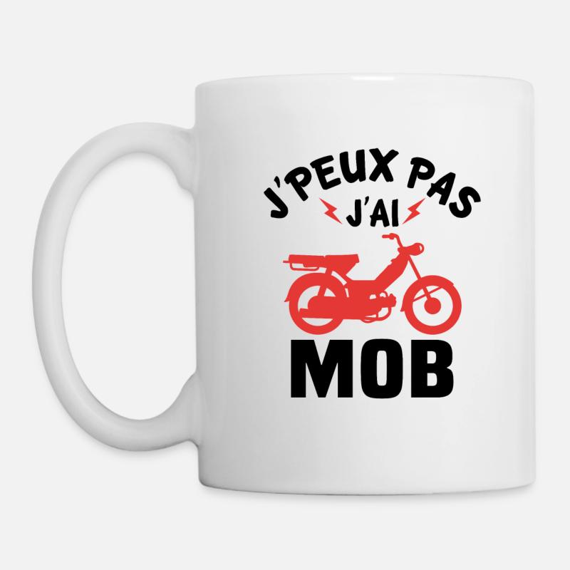 j'peux pas j'ai mob mobylette cyclomoteur - Mug blanc - blanc