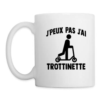 j'peux pas j'ai trottinette humour trottinette - Mug blanc - blanc - Gauche