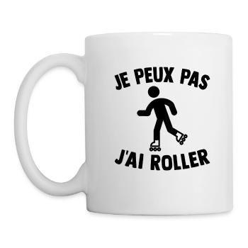 Je peux pas j'ai roller - Mug blanc - blanc - Gauche
