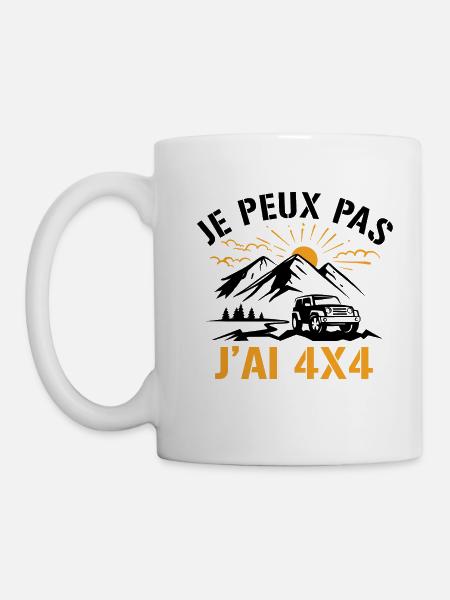 Je peux pas j'ai 4X4 - Mug blanc - blanc
