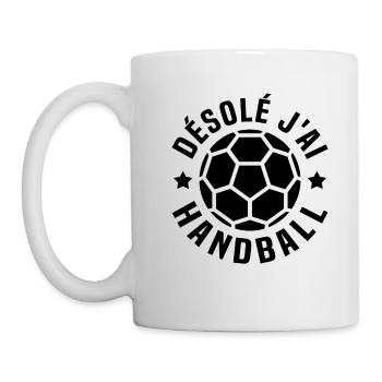 désolé j'ai handball - Mug blanc - blanc - Gauche