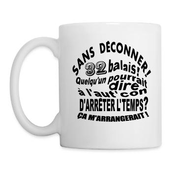 32 ans / anniversaire 32 ans / t-shirt 32 ans - Mug blanc - blanc - Gauche