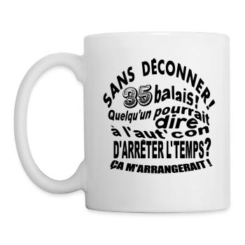 35 ans / anniversaire 35 ans / cadeau - Mug blanc - blanc - Gauche