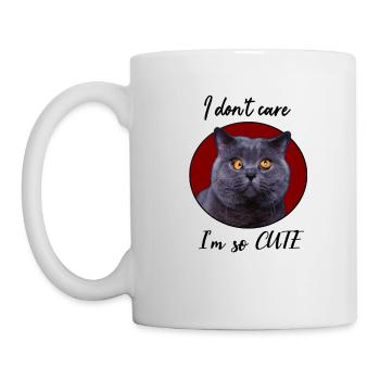 I don't care i'm so cute - Mug blanc - blanc - Gauche