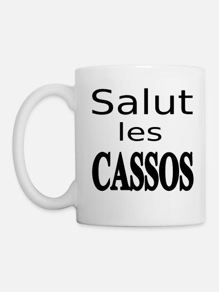 Salut les Cassos! T-shirt drôle - Mug blanc - blanc
