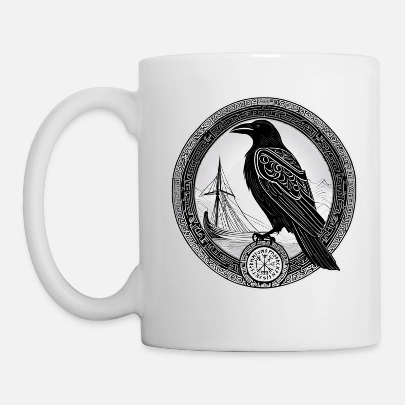 Corbeau viking - Mug blanc - blanc