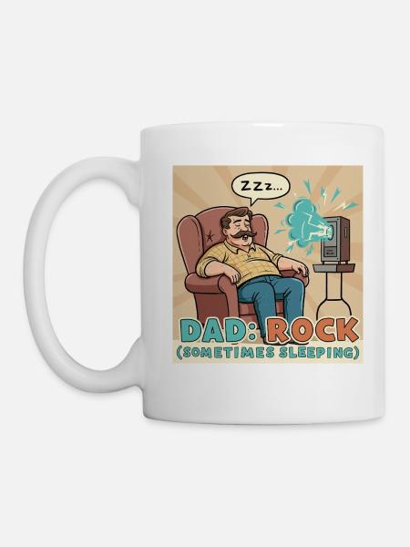 Papa: Fels - Tasse - Weiß