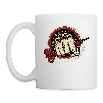 Dart Club 5 - Dart T-Shirts RAHMENLOS - Sport Club - Tasse - Weiß - Links