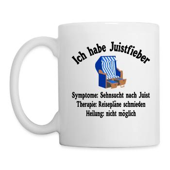Juist Sehnsucht - Nordsee Insel Urlaub - Geschenk - Tasse - Weiß - Links