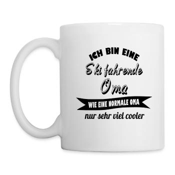 Ski Oma T-Shirt - Tasse - Weiß - Links