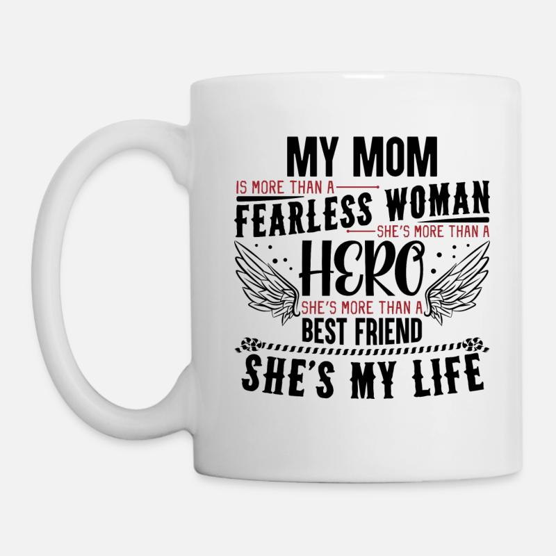 My Mom is my hero - muttertag - mutter - Tasse - Weiß