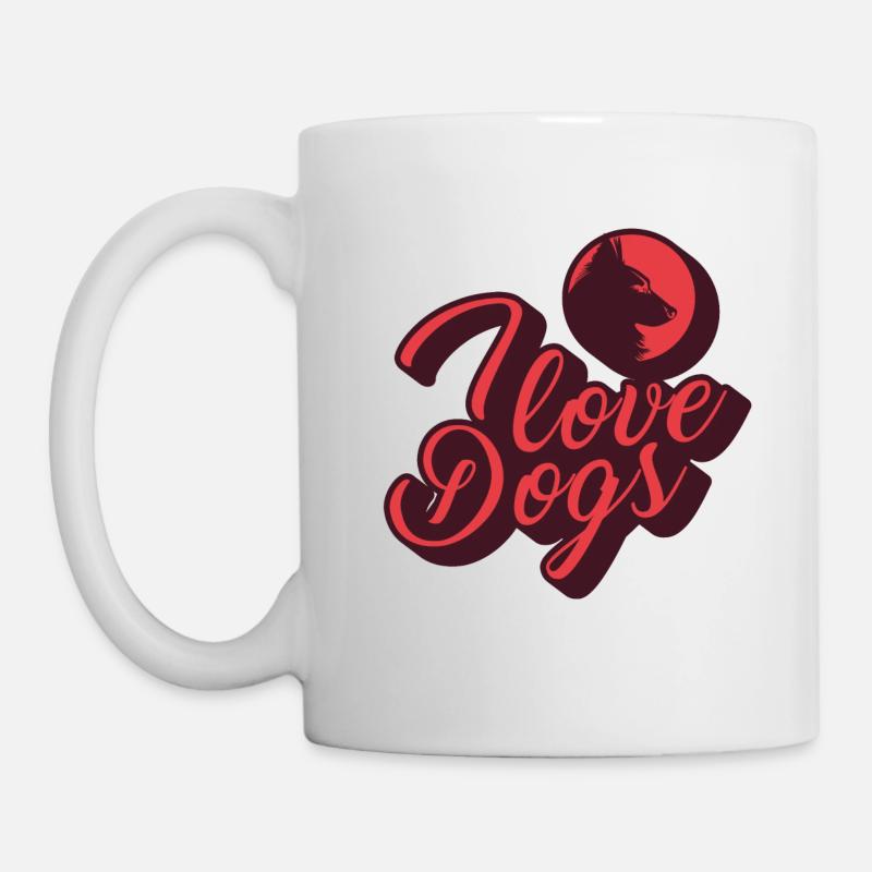J'aime les chiens - Mug blanc - blanc