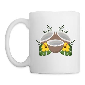 Sommer Kokosnuss - Tasse - Weiß - Links