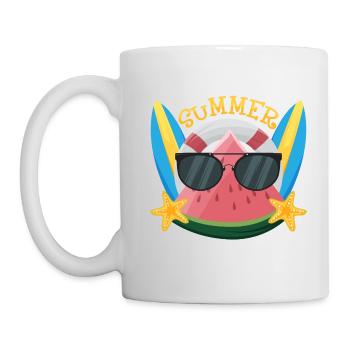 Watermelon with Sunglasses - Tasse - Weiß - Links