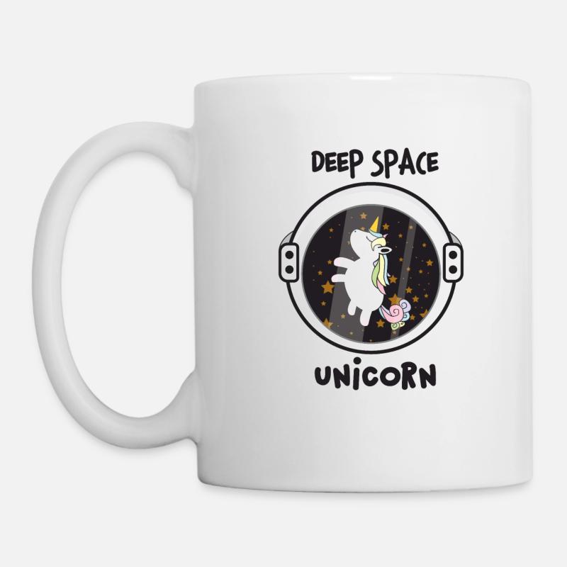 Deep Space Unicorn / Einhorn - Tasse - Weiß