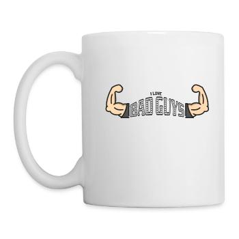 I Love Bad Guys / Böse Jungs - Tasse - Weiß - Links